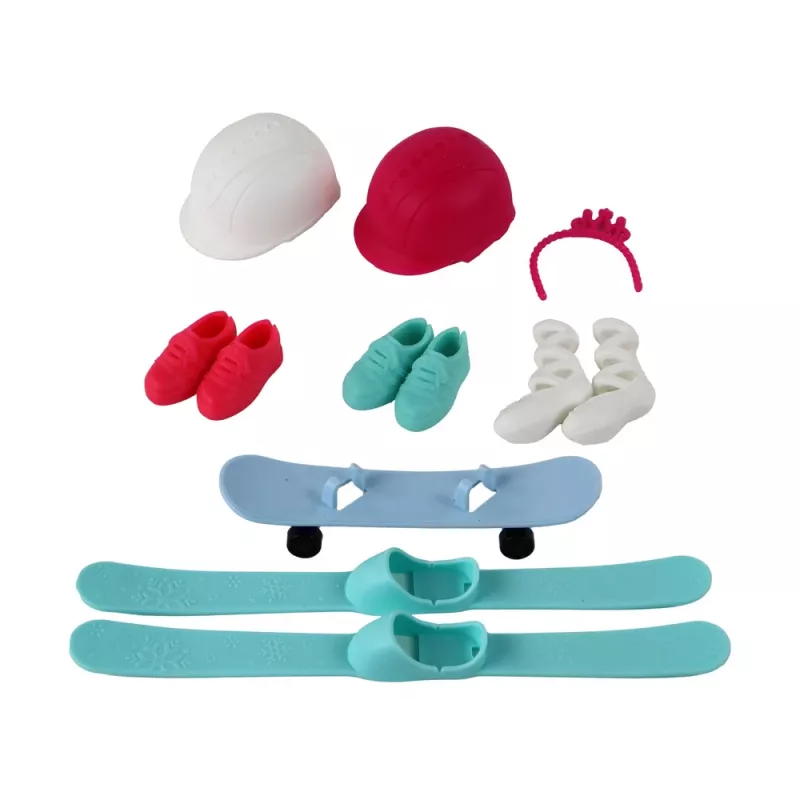 LEAN TOYS Anlily Kinderpuppe 4 Sport Ski-Zubehör