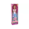 LEAN TOYS Anlily Kinderpuppe mit langen blonden Haaren, Handtasche, Brille, weißer Bluse
