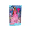 LEAN TOYS Anlily Meerjungfrau-Prinzessin-Puppe mit rosa Kleid und Bürste