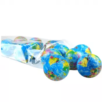 LEAN TOYS Anti-Stress-Ball Knetglobus Erde Übungsball 6cm