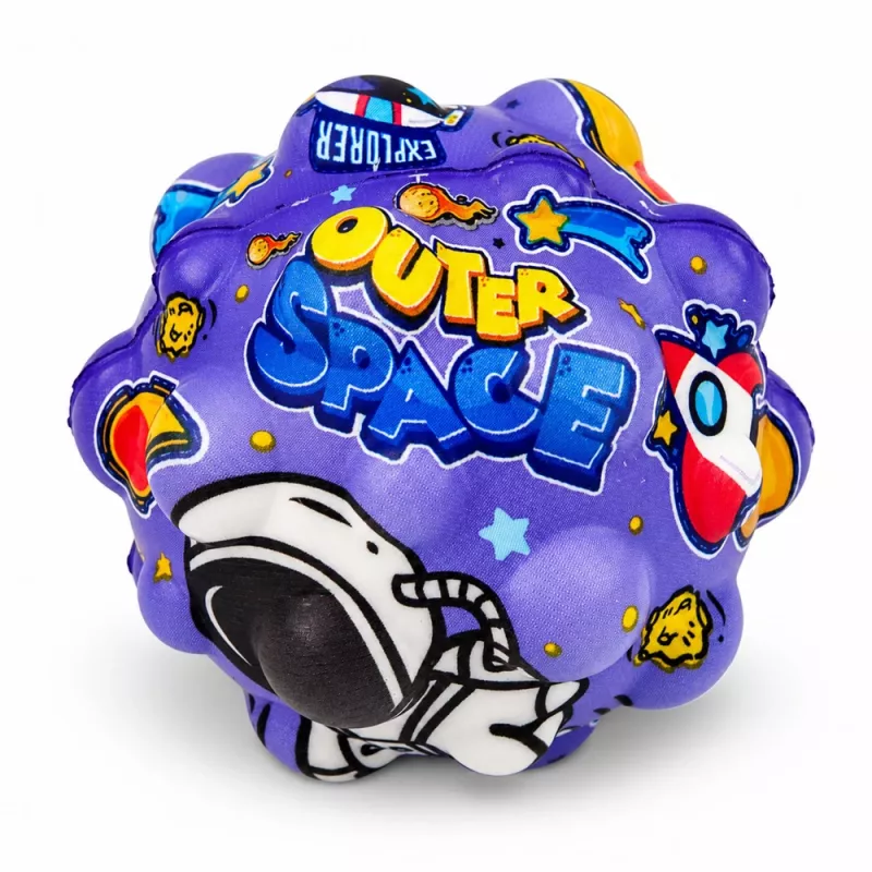 LEAN TOYS Anti-Stress-Schaumstoffball mit Noppen zum Hüpfen Kosmos 7 cm