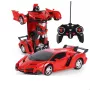 LEAN TOYS Auto Robot Transformer + Fernsteuerung Deformiertes Auto 2in1 Multifunktional Farbe Rot