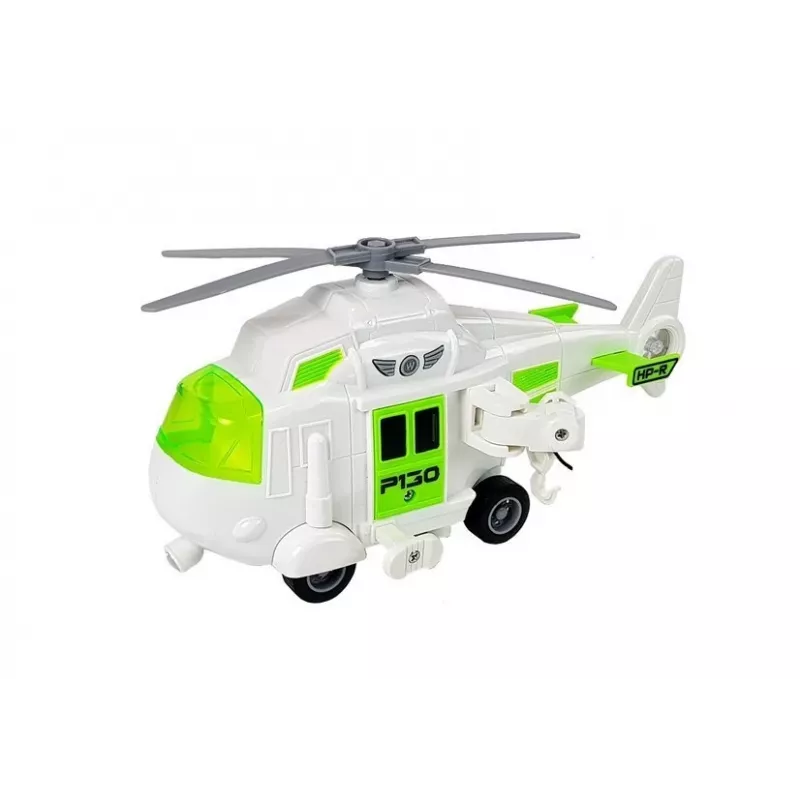 LEAN TOYS Auto Transporter auf Batterien 1:16 mit Helikopter