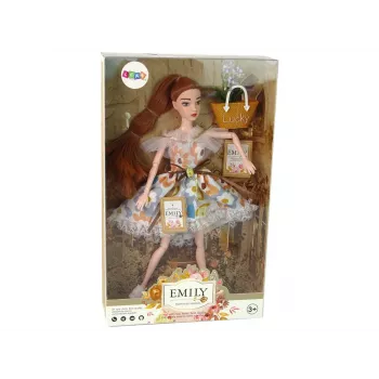 LEAN TOYS Babypuppe Emily Autumn Rote Haare Blumen