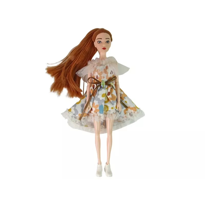 LEAN TOYS Babypuppe Emily Autumn Rote Haare Blumen