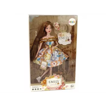 LEAN TOYS Babypuppe Emily Autumn mit roten Haaren und Hut