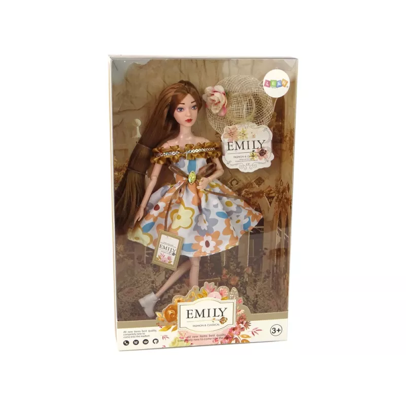 LEAN TOYS Babypuppe Emily Autumn mit roten Haaren und Hut