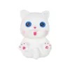 LEAN TOYS Babypuppe mit Katze, langes braunes Haar