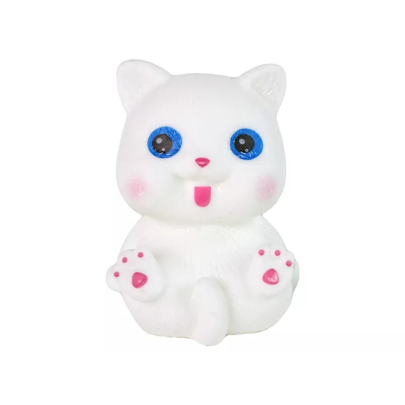 LEAN TOYS Babypuppe mit Katze, langes braunes Haar