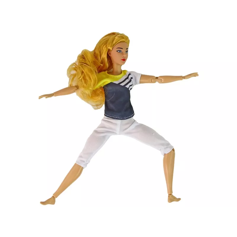 LEAN TOYS Baby Doll Yoga Matte Lange Blonde Haare