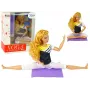 LEAN TOYS Baby Doll Yoga Matte Lange Blonde Haare