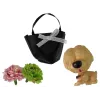 LEAN TOYS Baby Emily Puppe mit Hundehandtasche Blumen