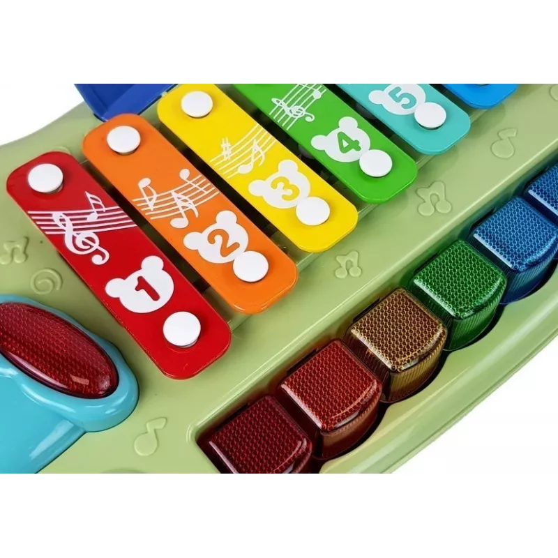 LEAN TOYS Baby Grand Piano mit Becken und beleuchteten Tasten Musikspielzeug