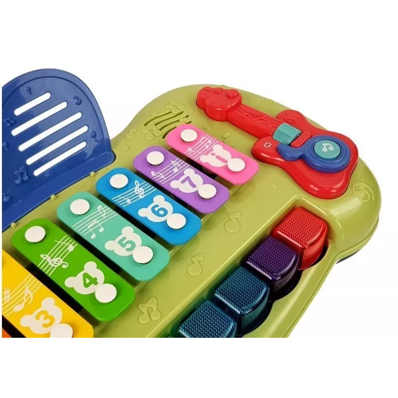 LEAN TOYS Baby Grand Piano mit Becken und beleuchteten Tasten Musikspielzeug