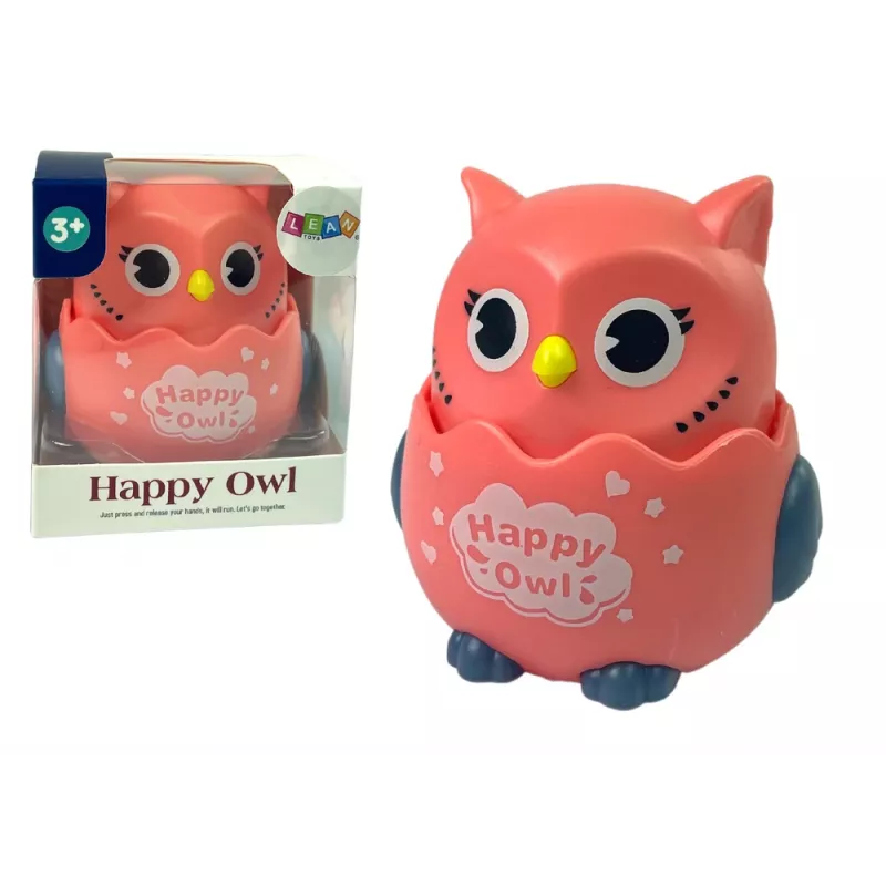 LEAN TOYS Baby Sensorische Eule Pink