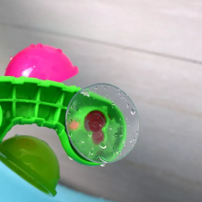LEAN TOYS Badeset Wasserwindmühle mit Saugnäpfen und zwei Wasserschaufeln