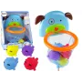 LEAN TOYS Badespielzeug Mini Basketball Hund Gummifisch