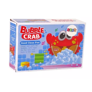 LEAN TOYS Badespielzeug Seifenblasengenerator Rote Krabbe