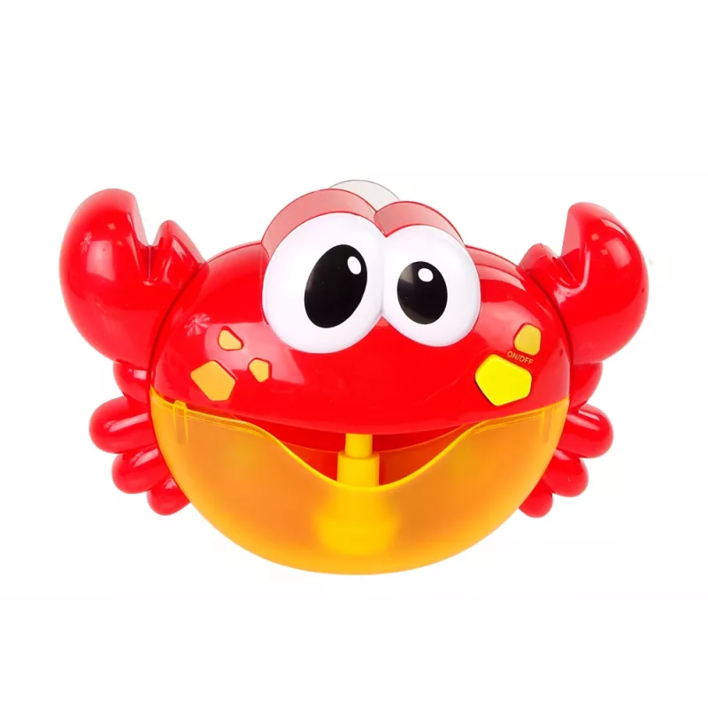 LEAN TOYS Badespielzeug Seifenblasengenerator Rote Krabbe