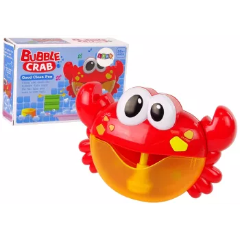 LEAN TOYS Badespielzeug Seifenblasengenerator Rote Krabbe