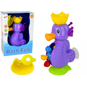 LEAN TOYS Badespielzeug Seepferdchen Wasserfall-Dusche
