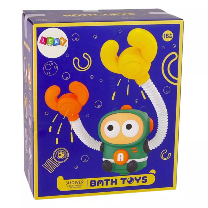LEAN TOYS Badespielzeug Astronautendusche mit Wasserzirkulation und Saugnäpfen