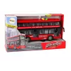 LEAN TOYS Batteriebetriebener Doppeldeckerbus mit Licht und Sound, Reibungsantrieb, Rot