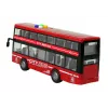LEAN TOYS Batteriebetriebener Doppeldeckerbus mit Licht und Sound, Reibungsantrieb, Rot