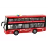 LEAN TOYS Batteriebetriebener Doppeldeckerbus mit Licht und Sound, Reibungsantrieb, Rot