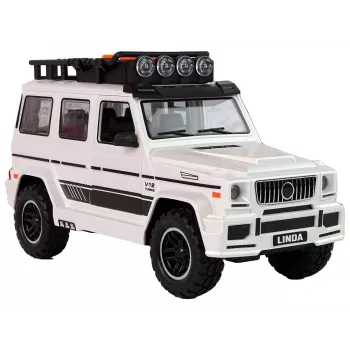 LEAN TOYS Batteriebetriebenes Off-Road Auto Weiß