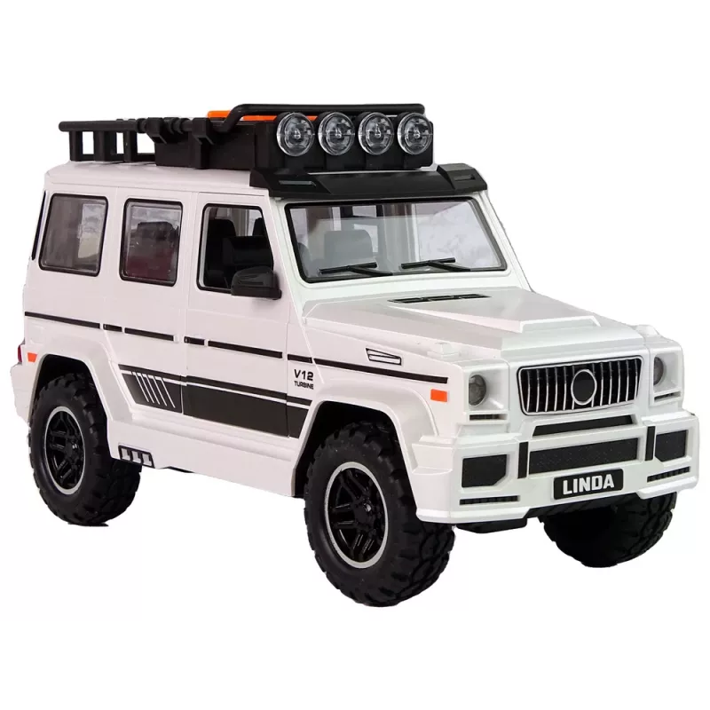 LEAN TOYS Batteriebetriebenes Off-Road Auto Weiß