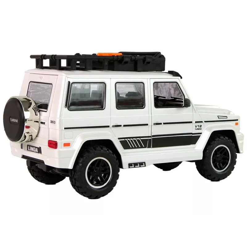 LEAN TOYS Batteriebetriebenes Off-Road Auto Weiß