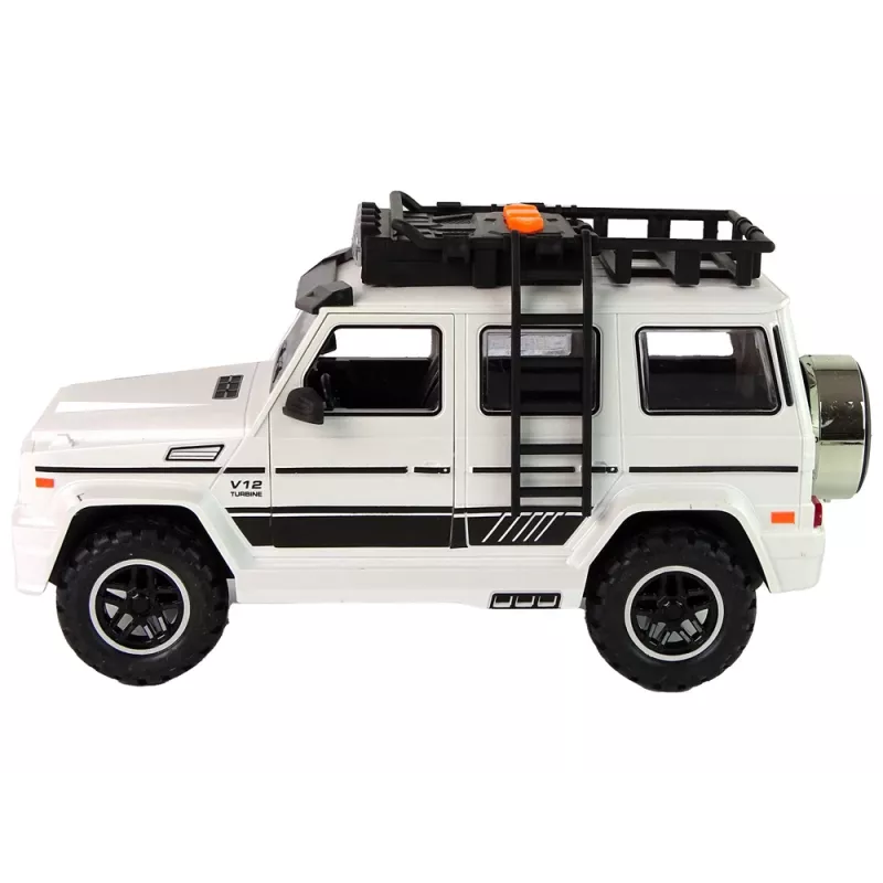 LEAN TOYS Batteriebetriebenes Off-Road Auto Weiß