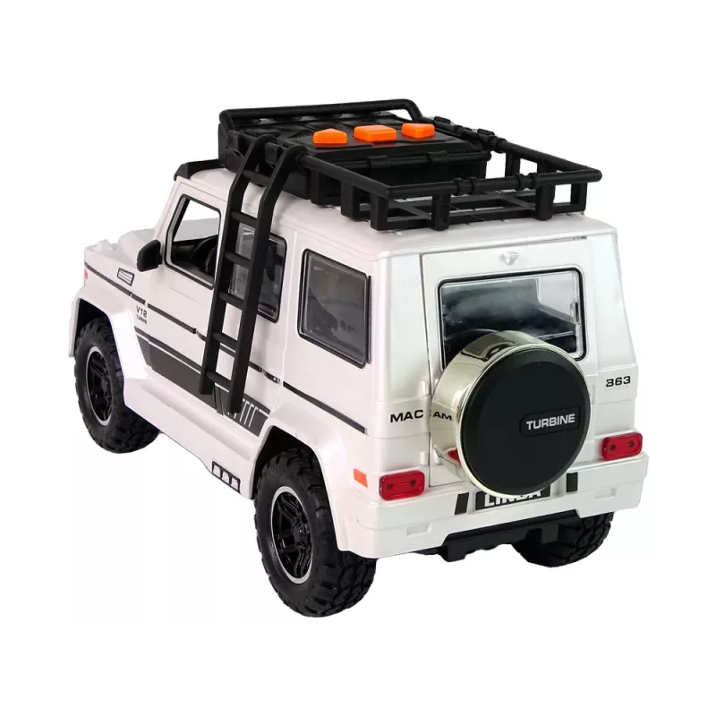 LEAN TOYS Batteriebetriebenes Off-Road Auto Weiß