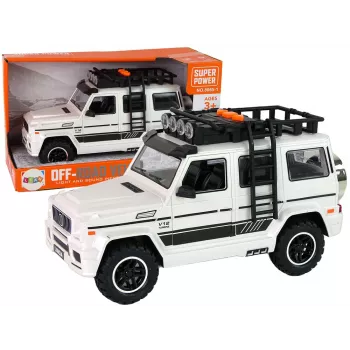 LEAN TOYS Batteriebetriebenes Off-Road Auto Weiß