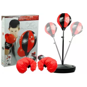 LEAN TOYS Big Boxer Set für Kinder + Handschuhe Birnenständer