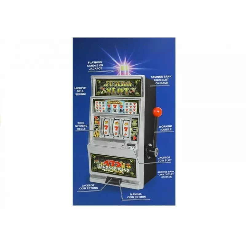 LEAN TOYS Big Slot Machine Casino mit Sounds Geldsparbüchse