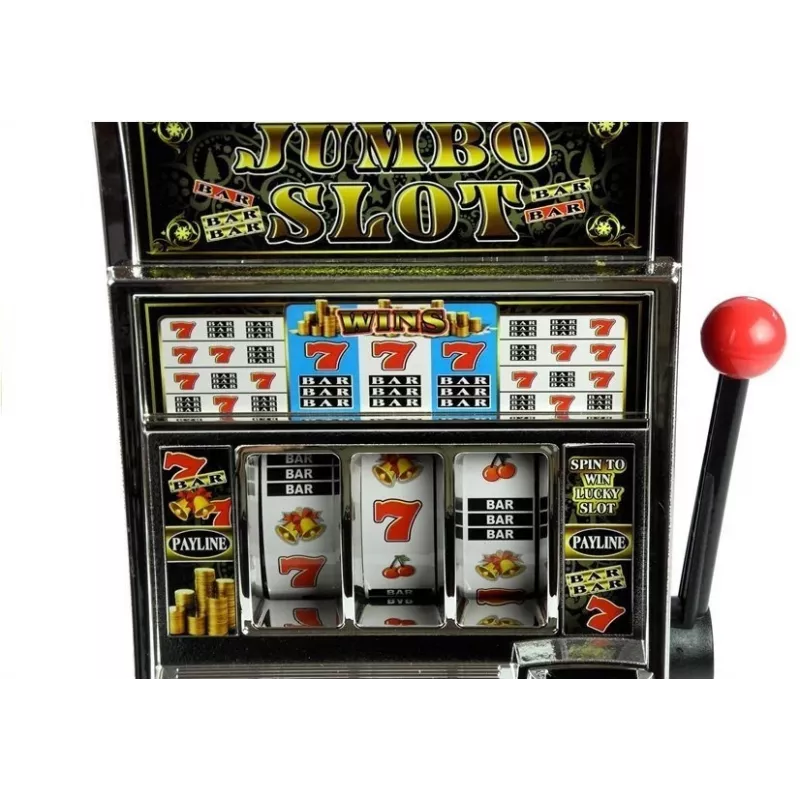 LEAN TOYS Big Slot Machine Casino mit Sounds Geldsparbüchse