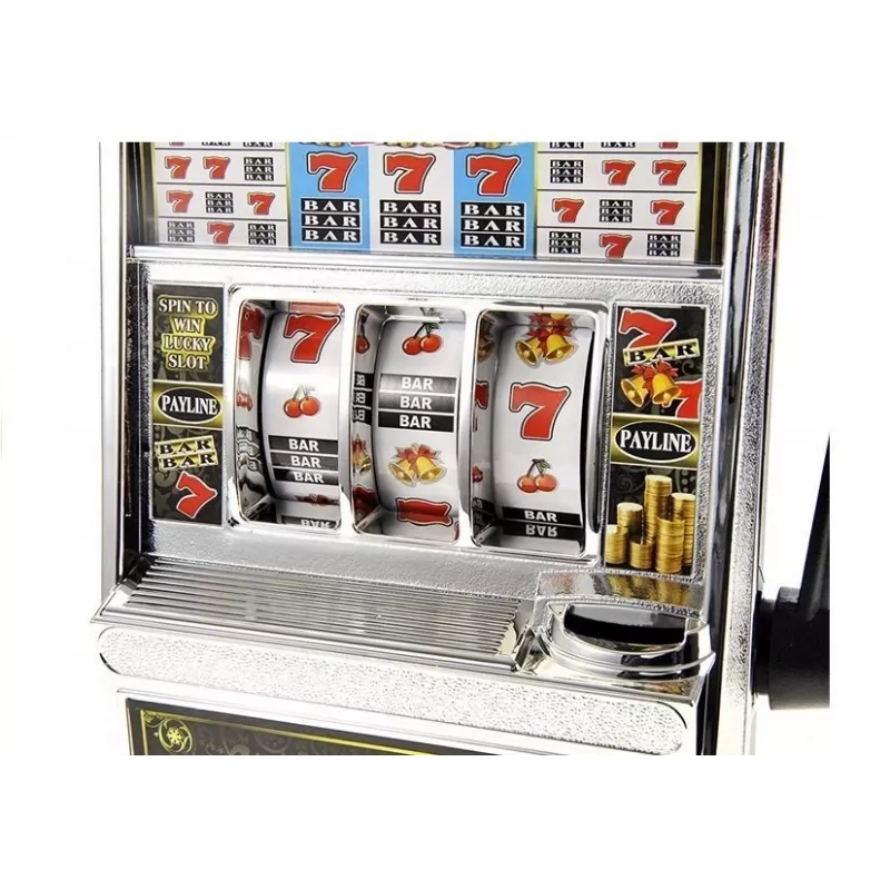 LEAN TOYS Big Slot Machine Casino mit Sounds Geldsparbüchse