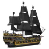 LEAN TOYS Black Pearl Piratenschiff Bauklötze-Set (5266 Teile)