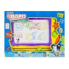 LEAN TOYS Tafel mit Stempeln und buntem Hintergrund