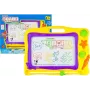 LEAN TOYS Tafel mit Stempeln und buntem Hintergrund