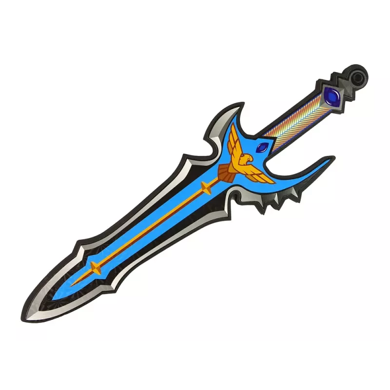 LEAN TOYS Blue Warrior Schwert-Schild-Set aus EVA-Schaum