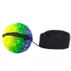 LEAN TOYS Hüpfball am Gummiband, sensorisch, mit Noppen, bunt, 6 cm