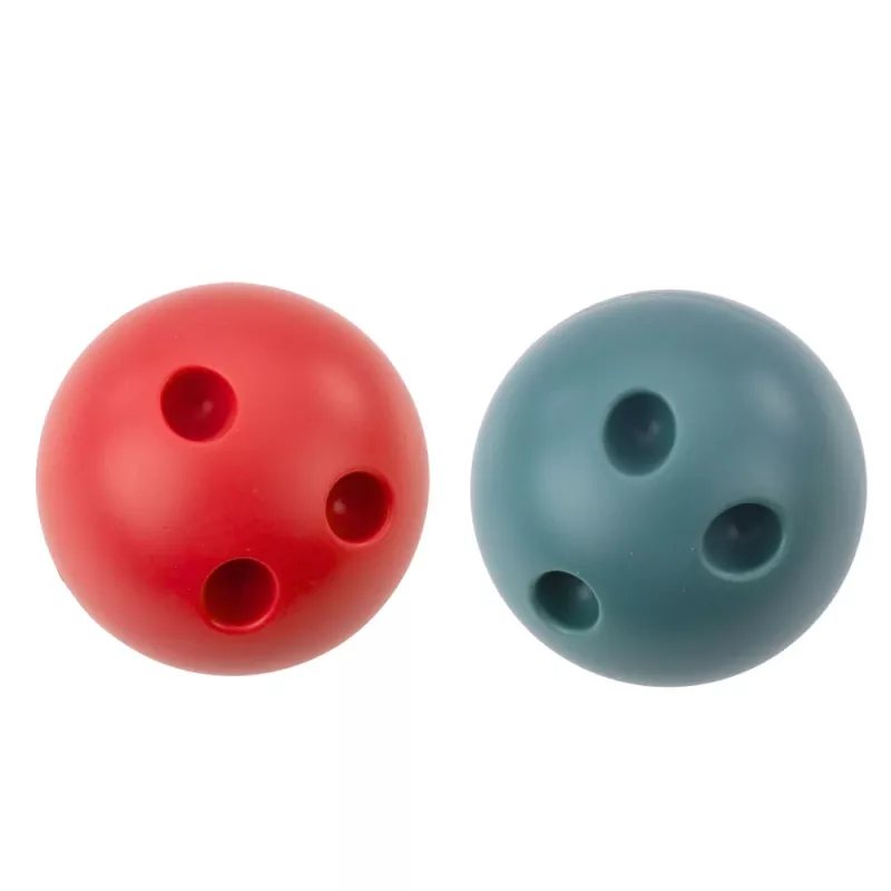 LEAN TOYS Bowling Set mit Katzen für Kinder, 10 Bowling-Pins, 2 bunte Bälle