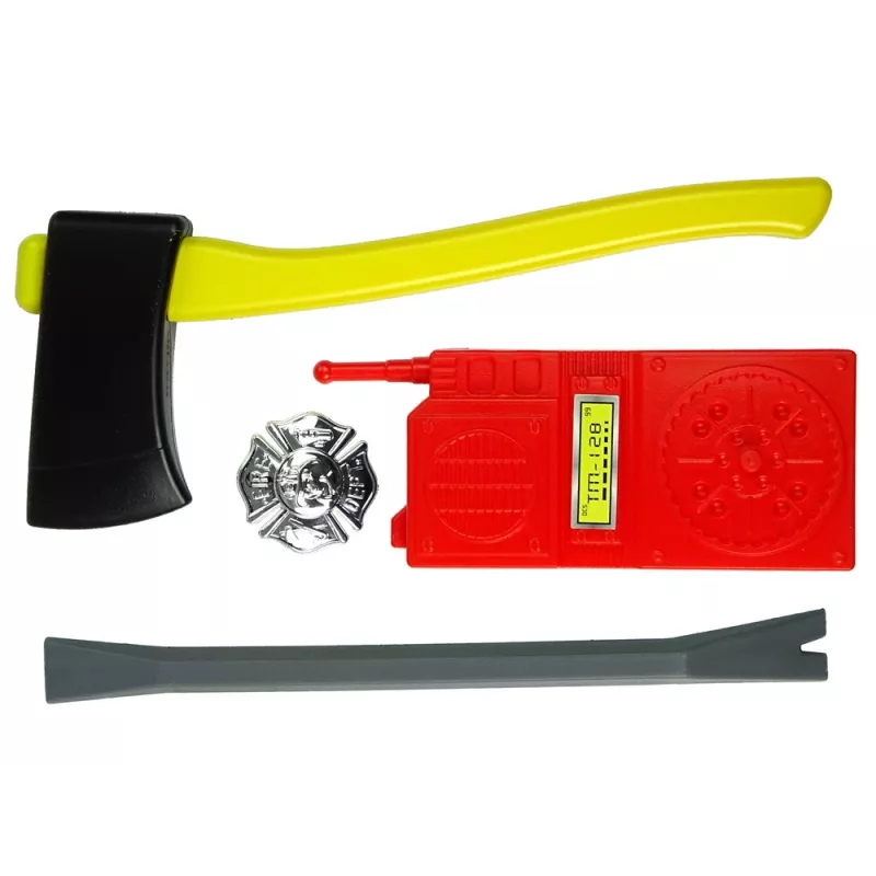 LEAN TOYS Brigade Set Feuerlöscher Wassermaske Helm Rot