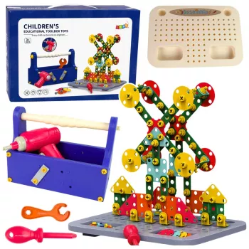 LEAN TOYS Bauklötze in einer Box DIY Bausatz mit Schraubendreher