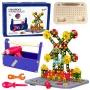 LEAN TOYS Bauklötze in einer Box DIY Bausatz mit Schraubendreher