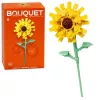 LEAN TOYS Bausteine Einzelne Blume mit Stiel Bunter Mix 71-106 Teile