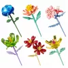 LEAN TOYS Bausteine Einzelne Blume mit Stiel Bunter Mix 71-106 Teile